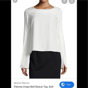 Ramy Brook Paloma white Bell Sleeve top XXS NWTS